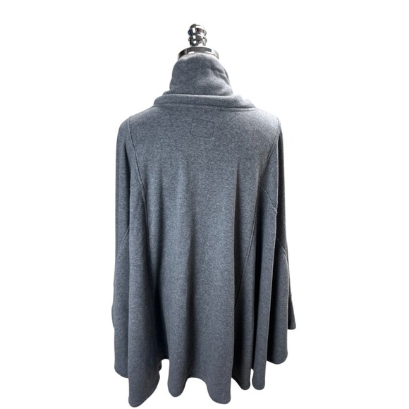 Ugg Poncho Women's Size Medium Gray Long Sleeve Turtleneck - Picture 2 of 7